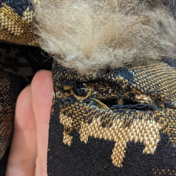 Vintage 60s Tapestry Coat with Faux Fur Trim RARE - Picture 11 of 11